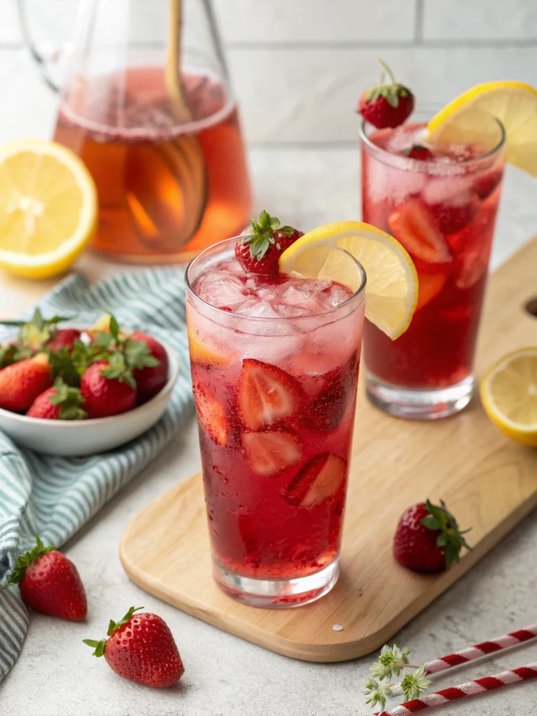 The Best Hibiscus Tea Strawberry-Lemonade