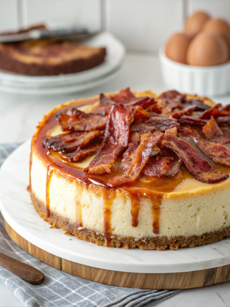 Bacon Bourbon Caramel Cheesecake