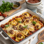 Beef & Cheese Tortellini Bake