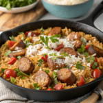 Cajun Sausage and Rice Skillet