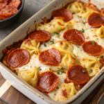 Cheese Tortellini Pepperoni Pizza Casserole
