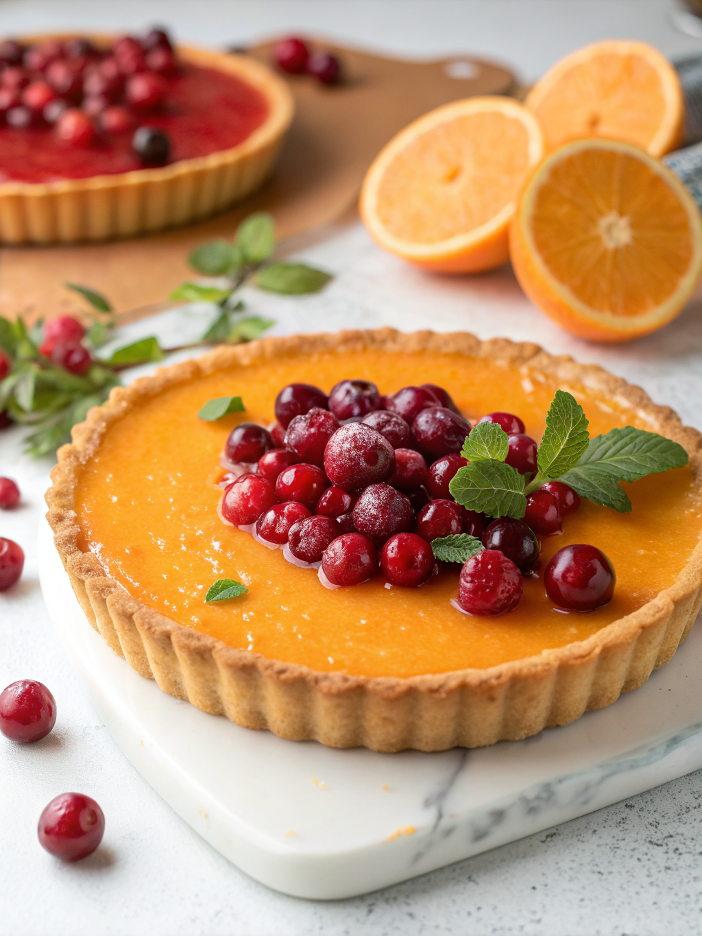 Cranberry-Orange Curd Tart