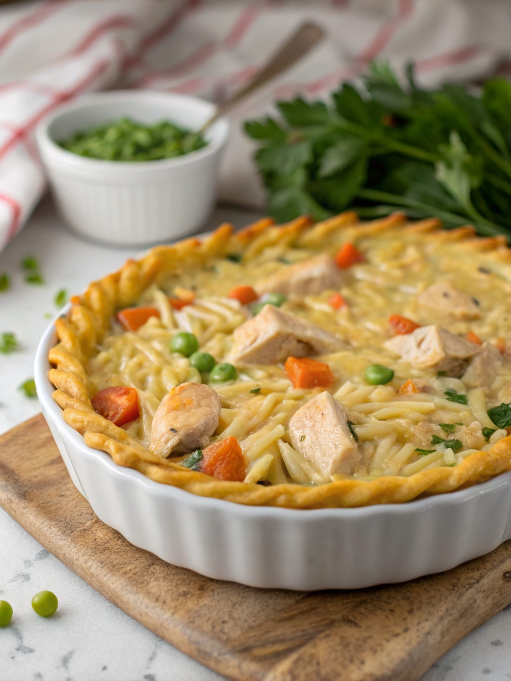 Creamy Chicken Pot Pie Orzo