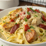 Creamy Pepper Jack Chicken & Sausage Pasta