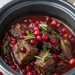 Crockpot Cranberry Beef Short Ribs
