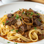 French Onion Beef and Noodles