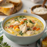 Garlic Parmesan Chicken Chowder Soup