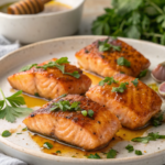 Honey Garlic Salmon Bites