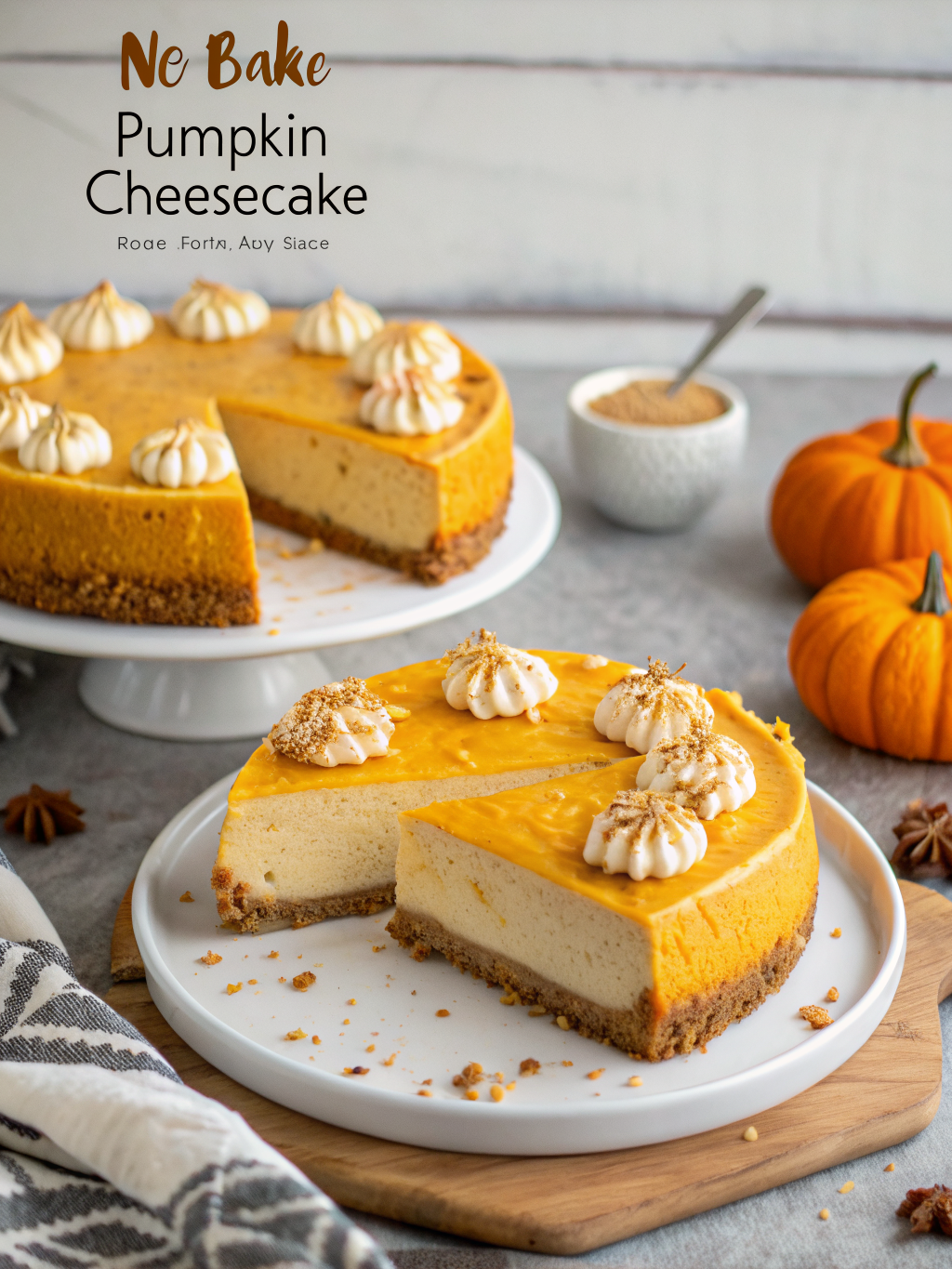 No Bake Pumpkin Cheesecake