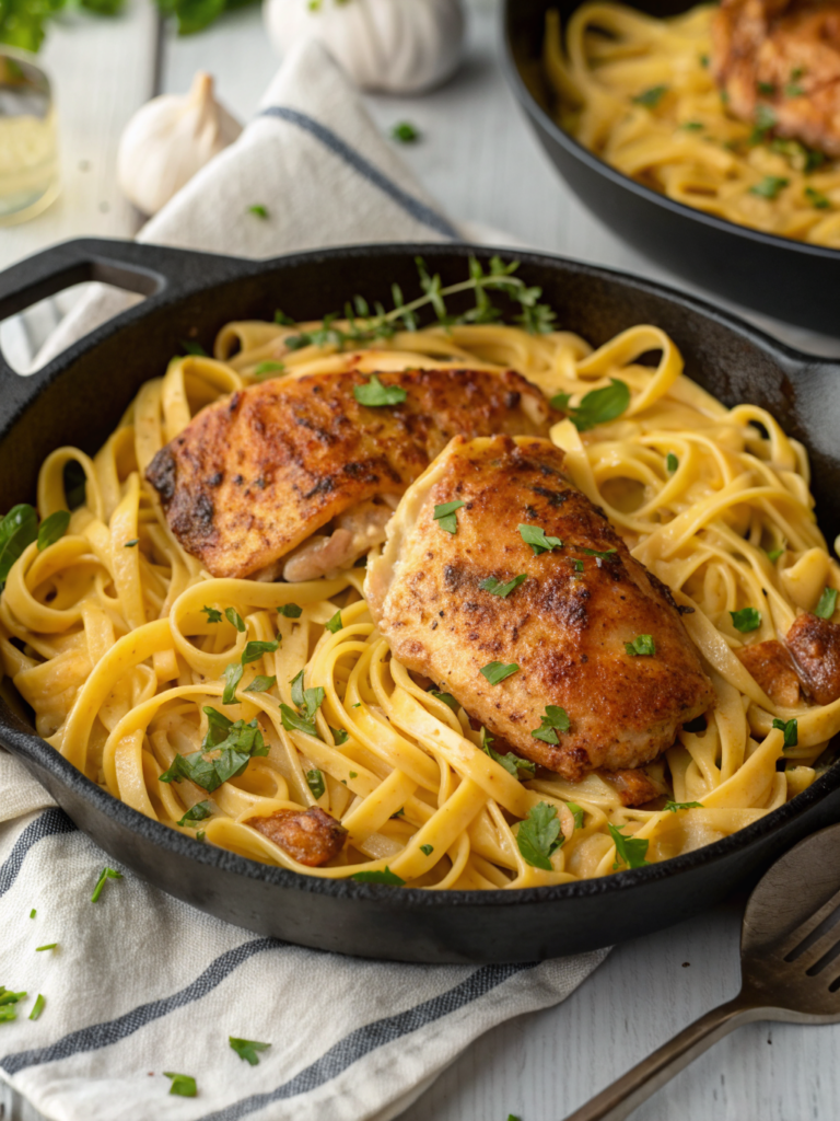 One-Pan Chicken with Buttered Noodles