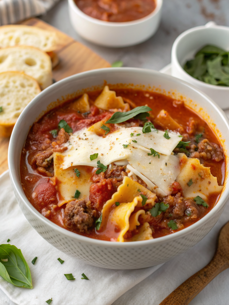One-Pot Lasagna Soup