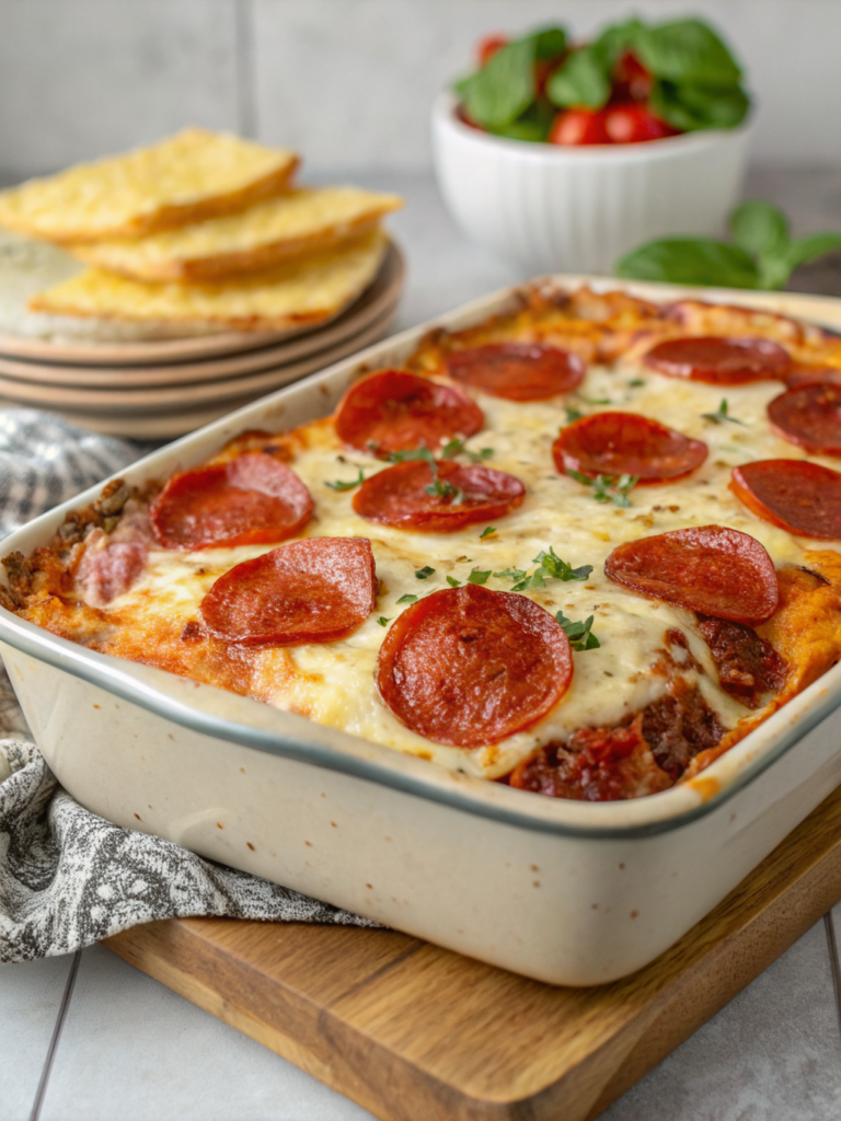 Pepperoni Pizza Casserole