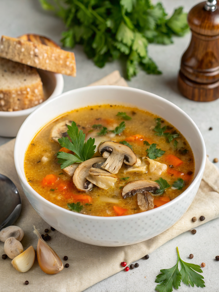 Rotisserie Chicken Mushroom Soup