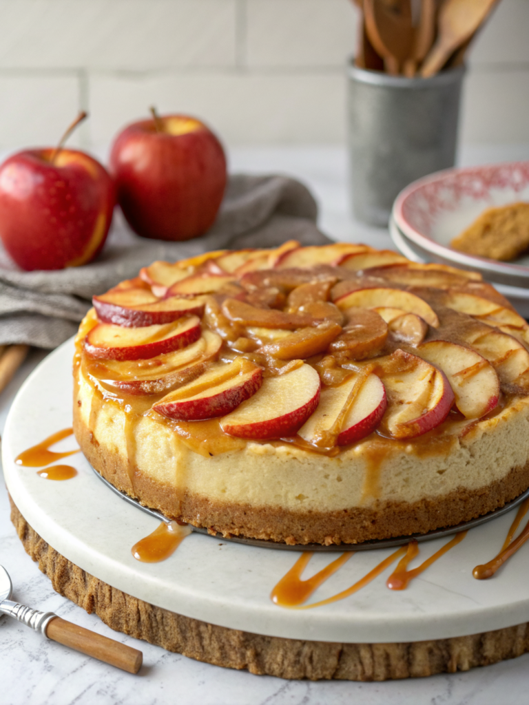Salted Caramel Apple Pie Cheesecake