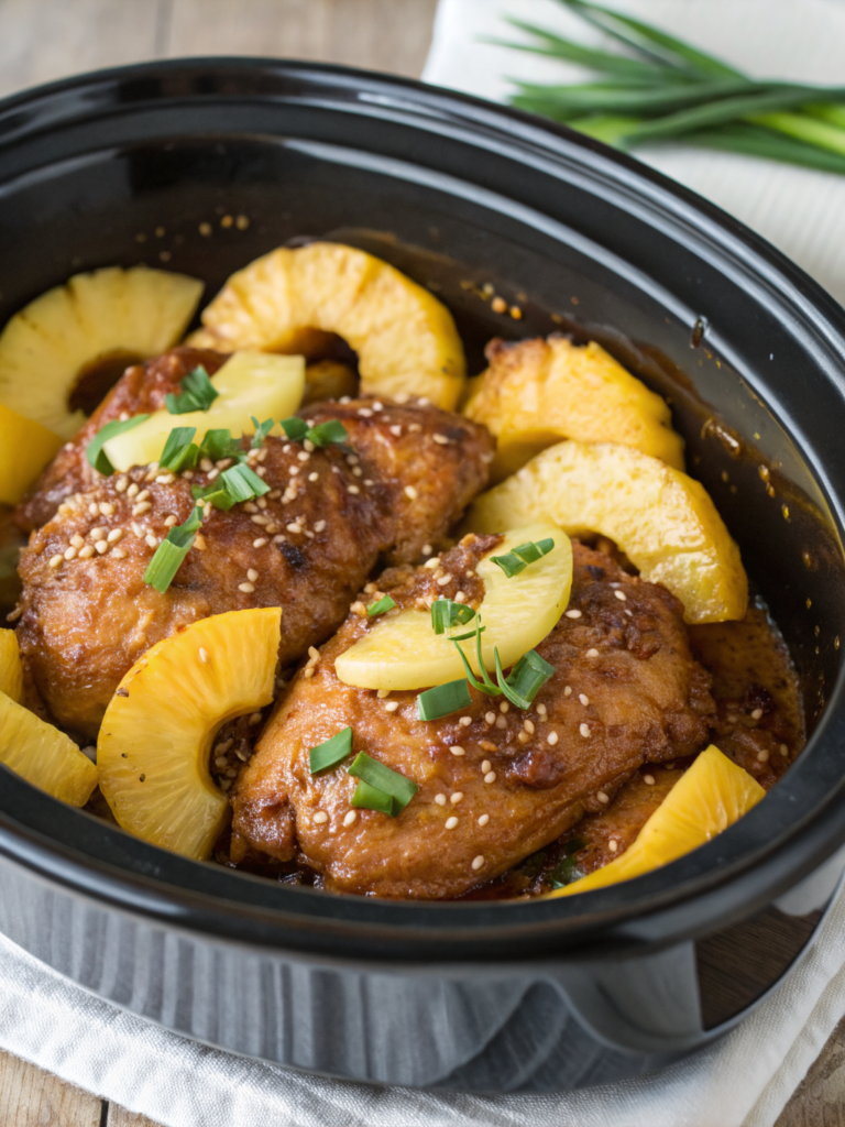 Slow Cooker Pineapple Brown Sugar Chicken