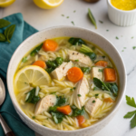 Spring Lemon Chicken Orzo Soup