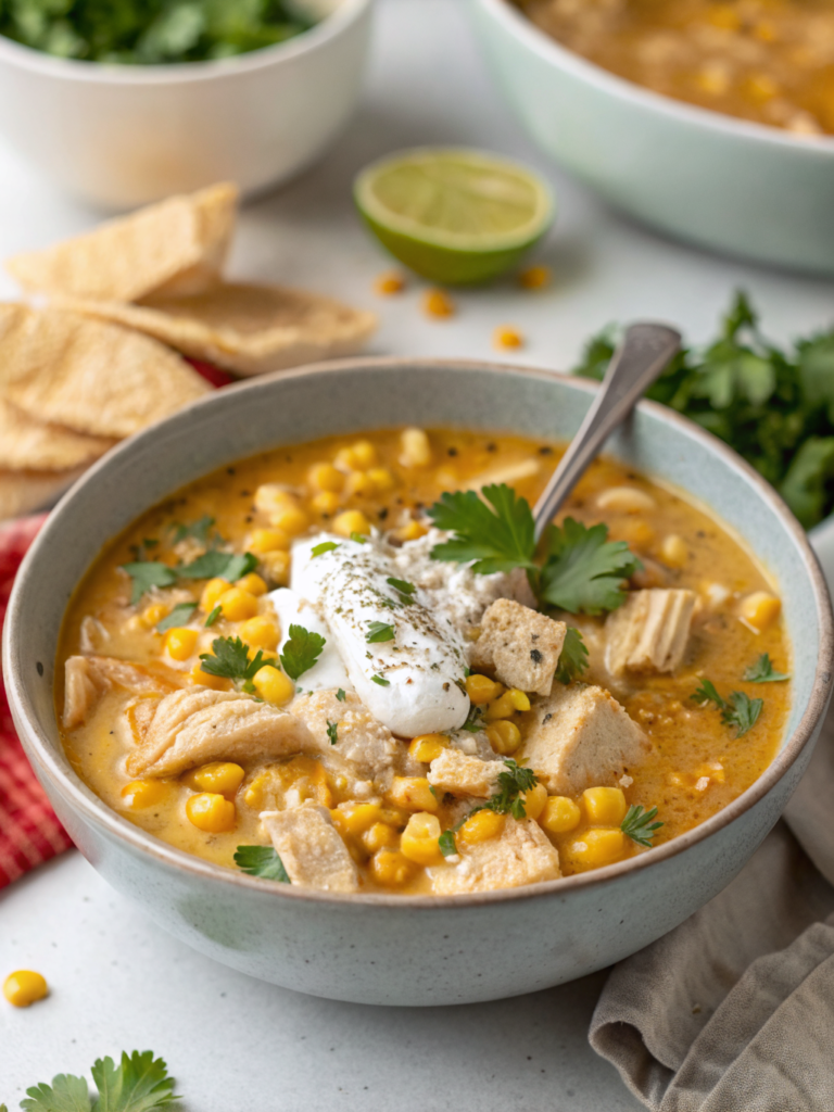 Street Corn White Chicken Chili Soup