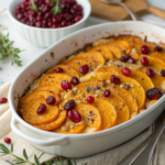 Sweet Potato and Cranberry Gratin