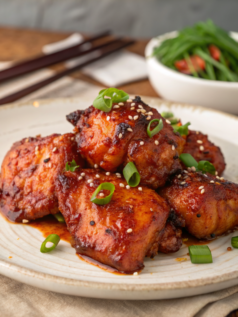 Sweet and Spicy Boneless Chicken Thighs