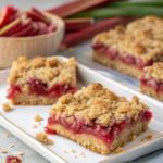 Amish Oatmeal Rhubarb Bars (with crumb topping)