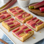 Best Rhubarb Shortbread Bars with Buttery Texture