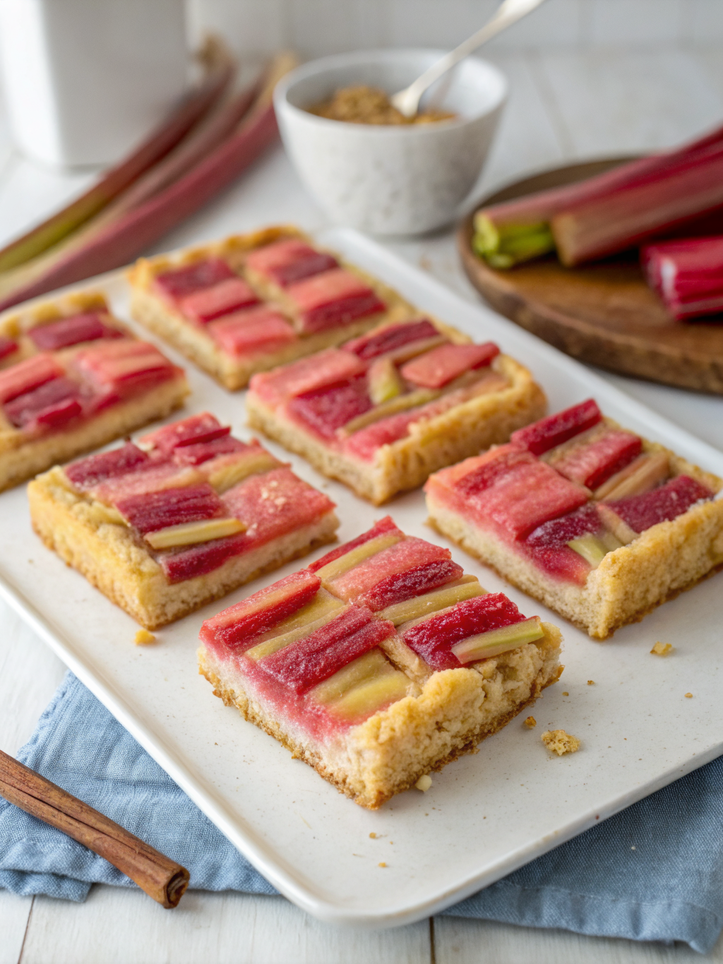 Best Rhubarb Shortbread Bars with Buttery Texture