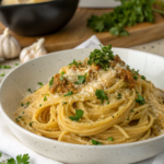 Creamy Garlic Parmesan Spaghetti Recipe