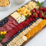 Easy American Flag Charcuterie Board for Parties
