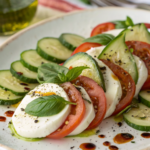 Easy Cucumber Caprese Salad