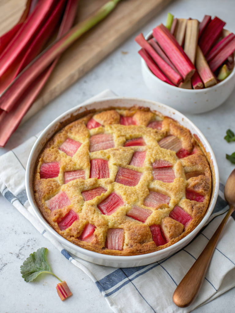 Easy Rhubarb Breakfast Cake