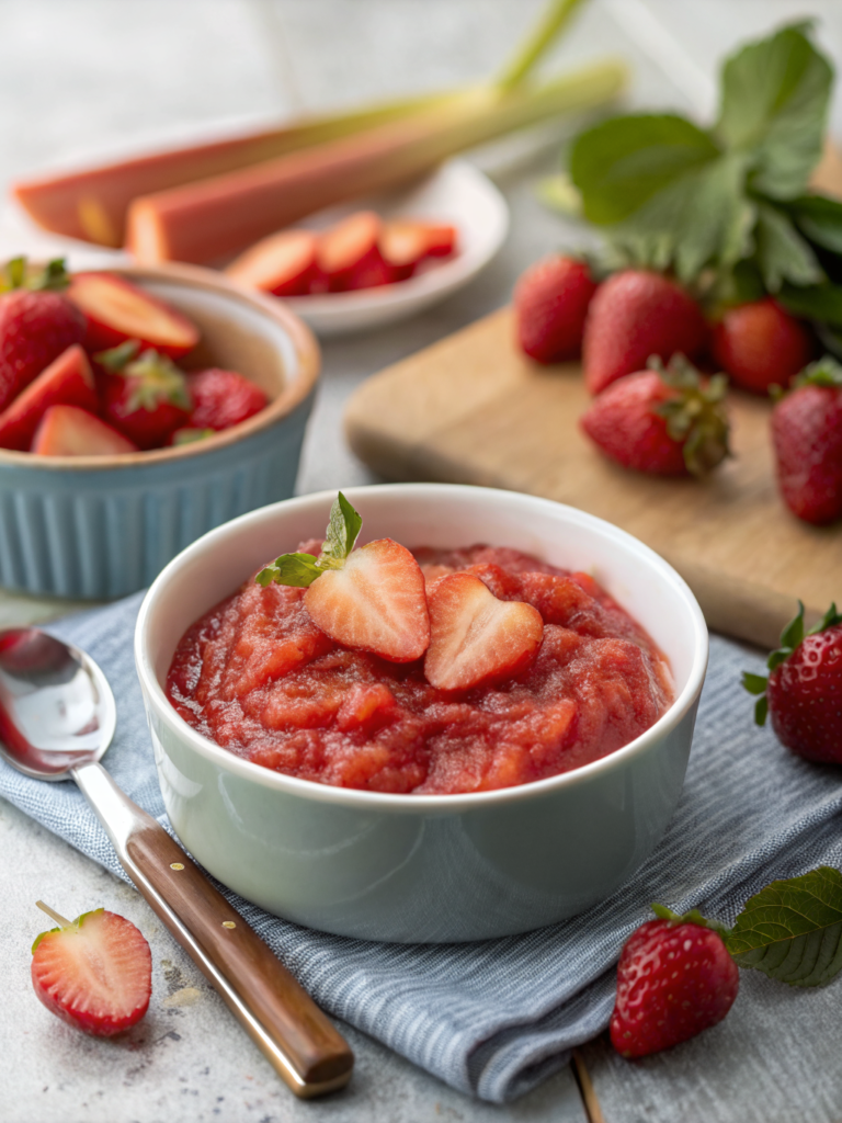 Easy Strawberry Rhubarb Applesauce
