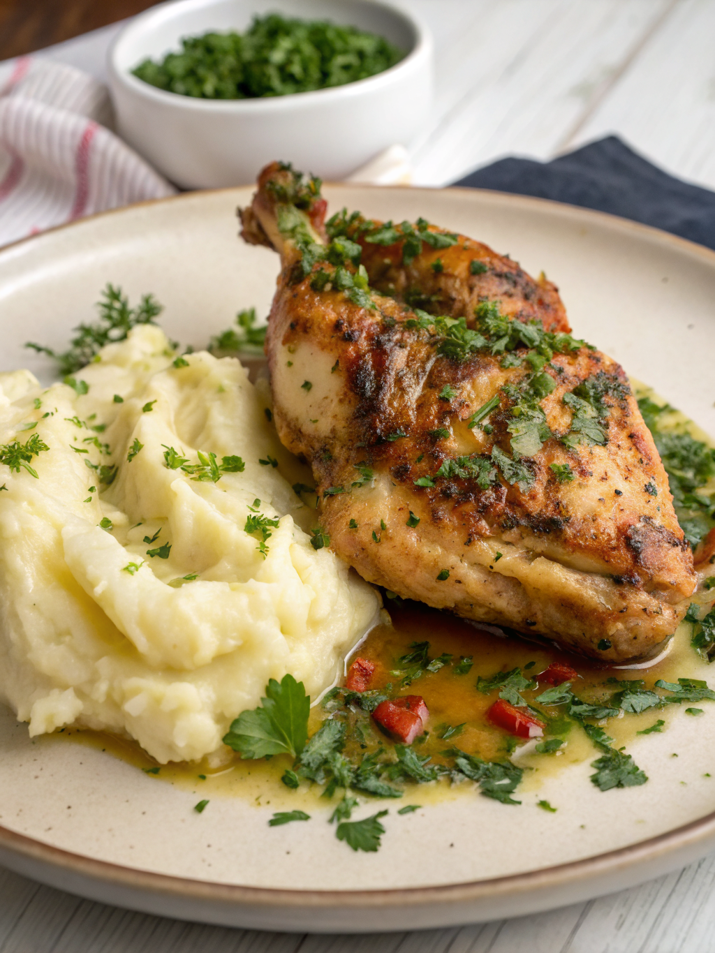 Garlic Herb Chicken with Creamy Mashed Potatoes: 5 Easy Steps to the Perfect Comfort Dinner