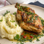 Garlic Herb Chicken with Creamy Mashed Potatoes