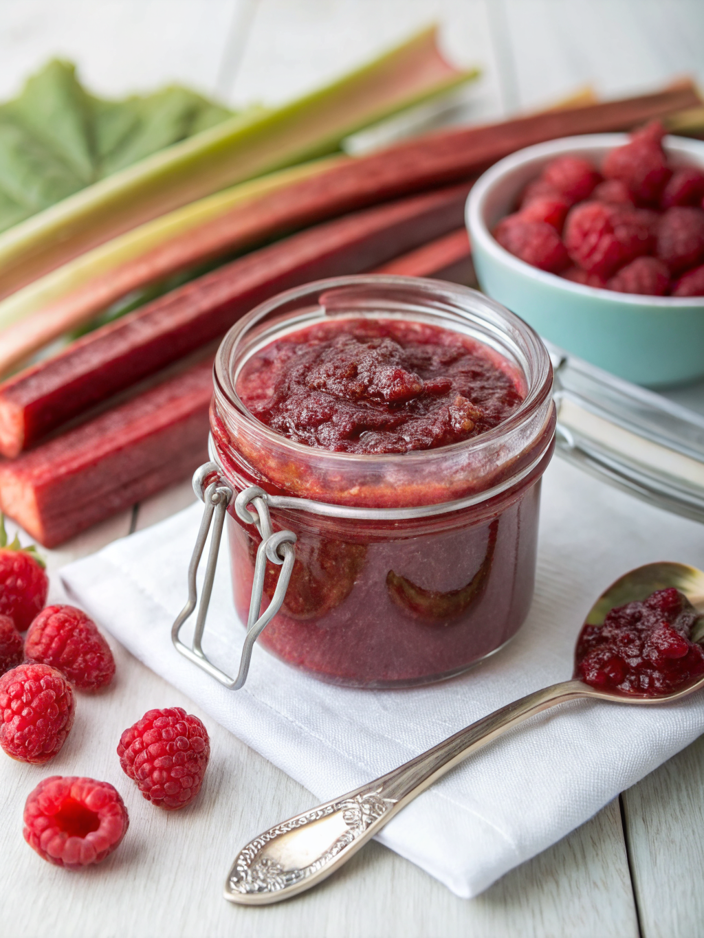 Homemade Raspberry Rhubarb Jam