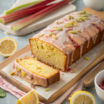 Lemon Rhubarb Loaf with Glaze