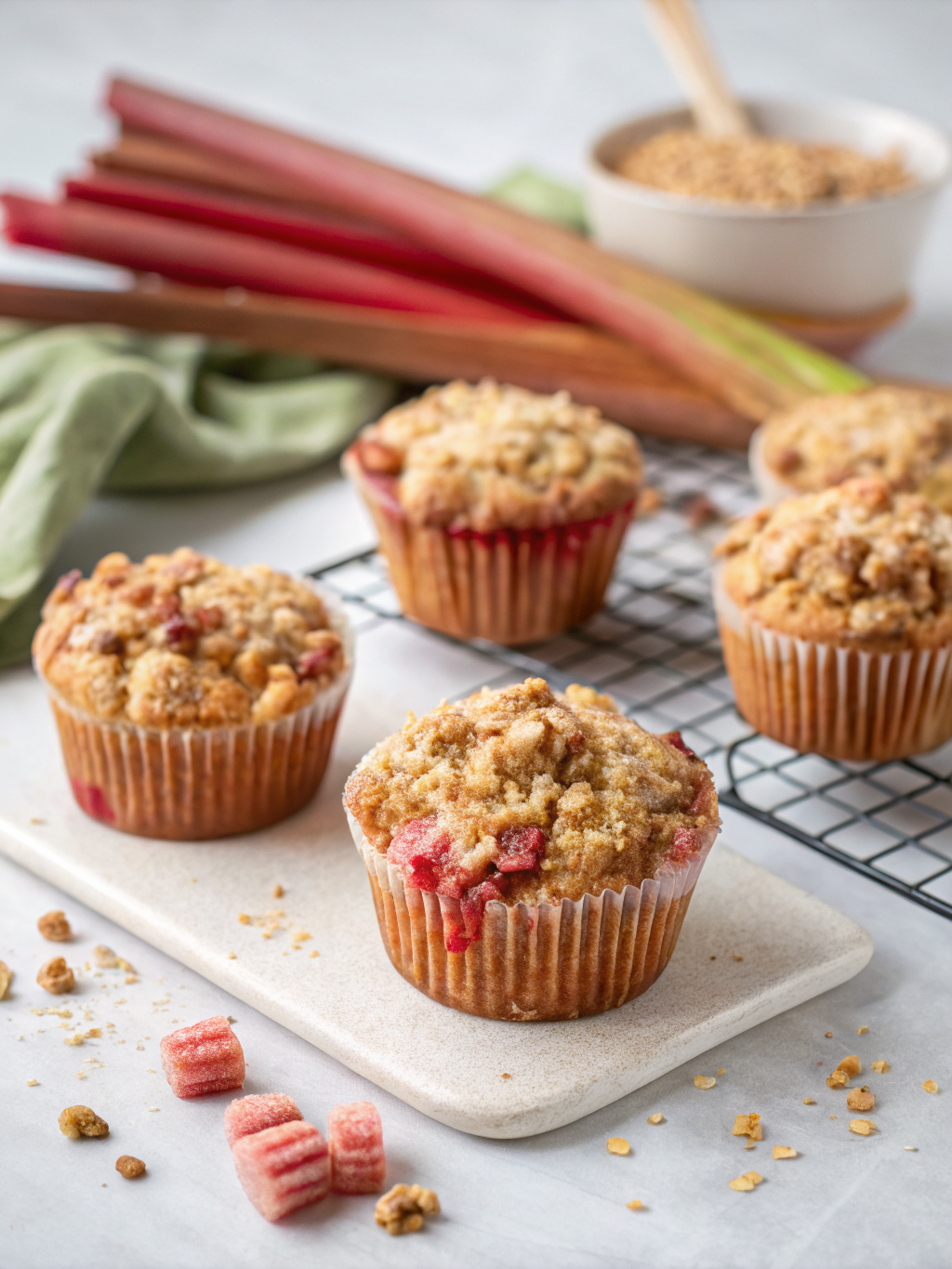 Nostalgic Rhubarb Muffins with Crumbly Topping: 7 Easy Steps for the Best Homemade Recipe
