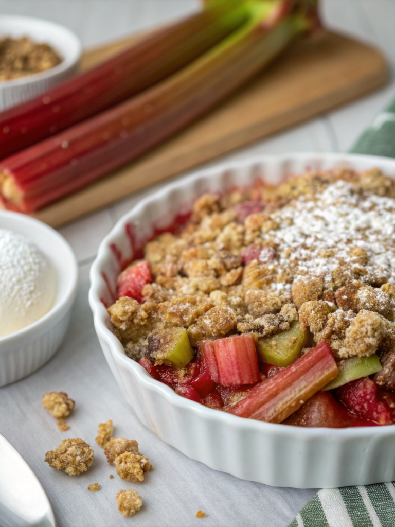 Old Fashioned Rhubarb Crisp