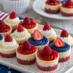Red White & Blue Mini Cheesecakes: A Fun Patriotic Dessert!