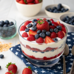 Red White & Blue Mixed Berry Yum Yum | Easy No-Bake 4th of July Dessert