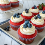 Red White and Blueberry Cupcakes