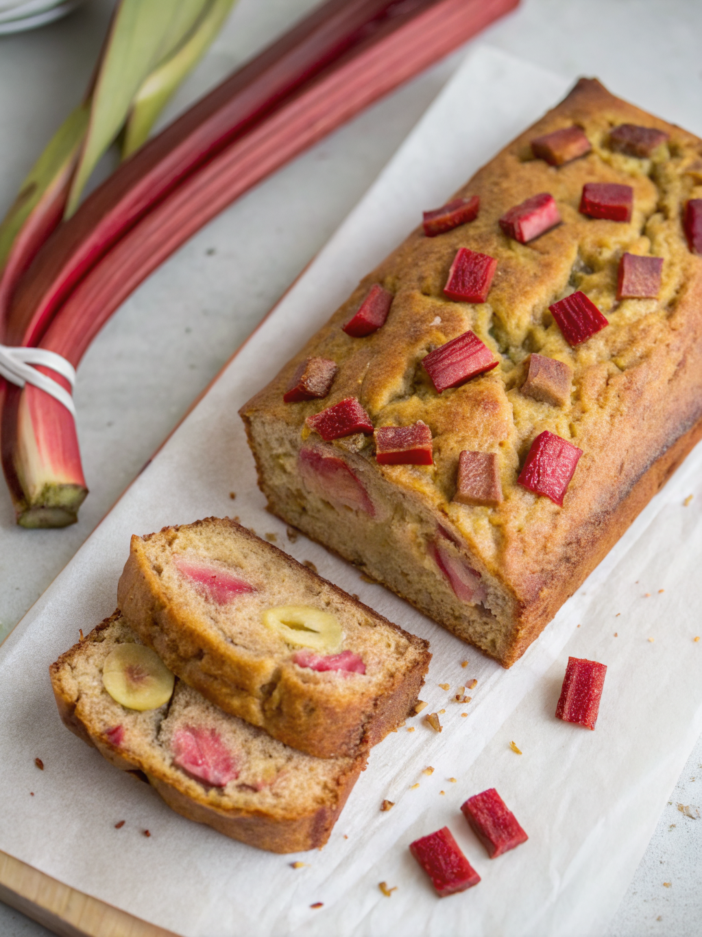 Delicious Rhubarb Banana Bread