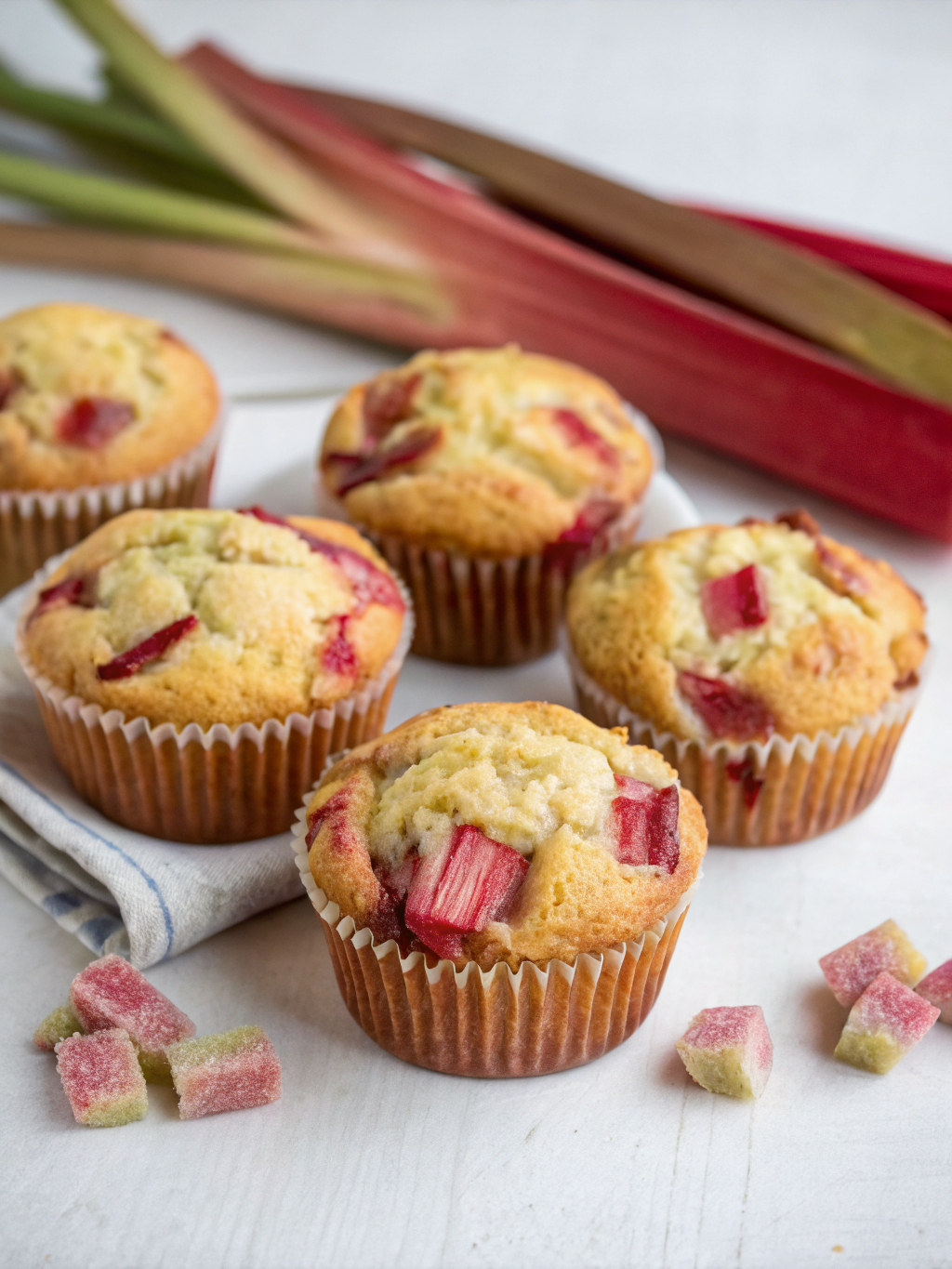 Rhubarb Sour Cream Muffins Image