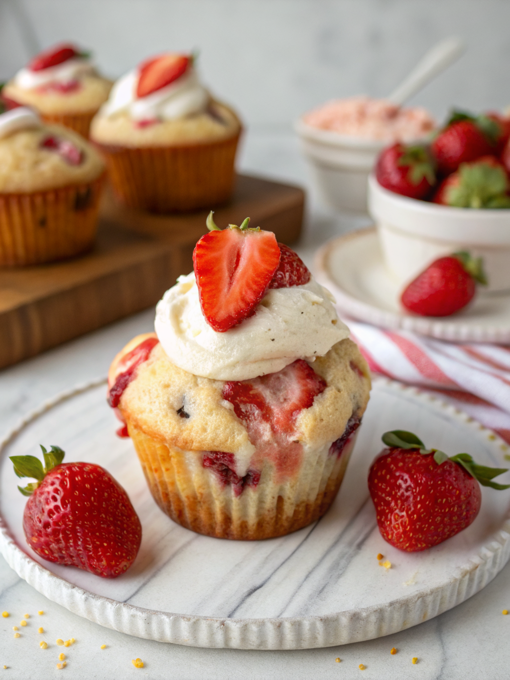 Strawberry Cream Cheese Muffins