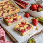 Strawberry Rhubarb Sugar Cookie Bars