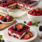 Summer Berry Jello Lasagna