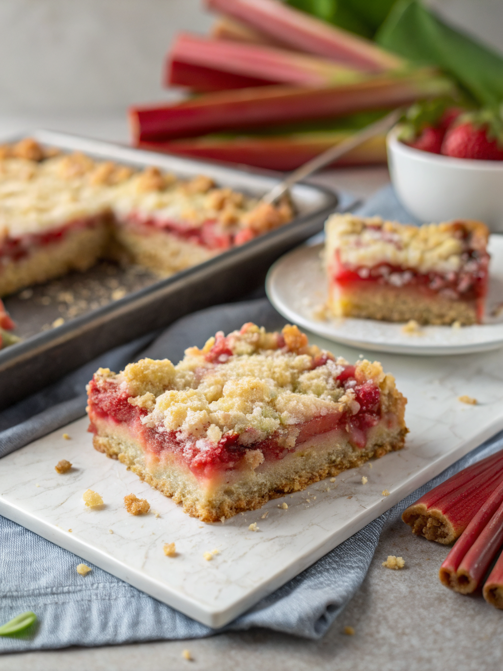 Delicious Tangy Rhubarb Bar