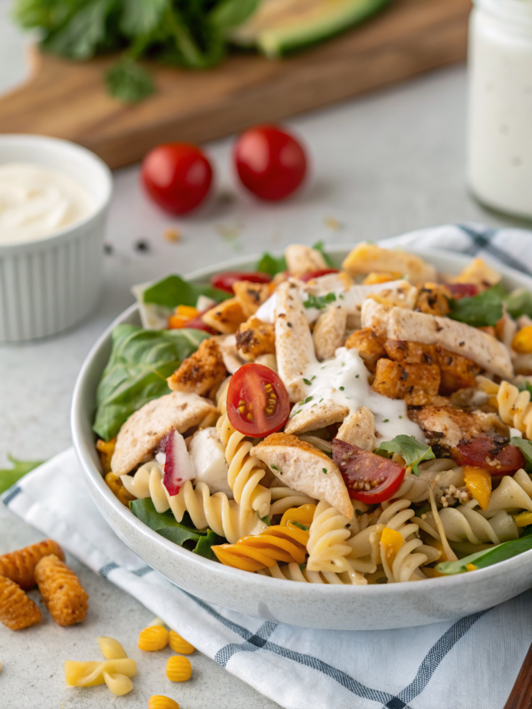 BBQ Chicken Ranch Pasta Salad