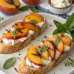 Best Peach Bruschetta With Whipped Ricotta