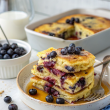 Blueberry Buttermilk Pancake Casserole Recipe