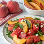 Easy Summer Peach Watermelon Salad
